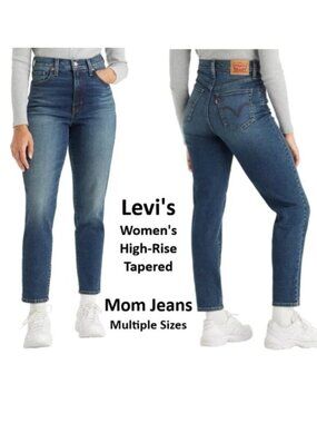 Levi's Women's High-Rise Tapered Mom Jeans - Multiple Sizes Available!